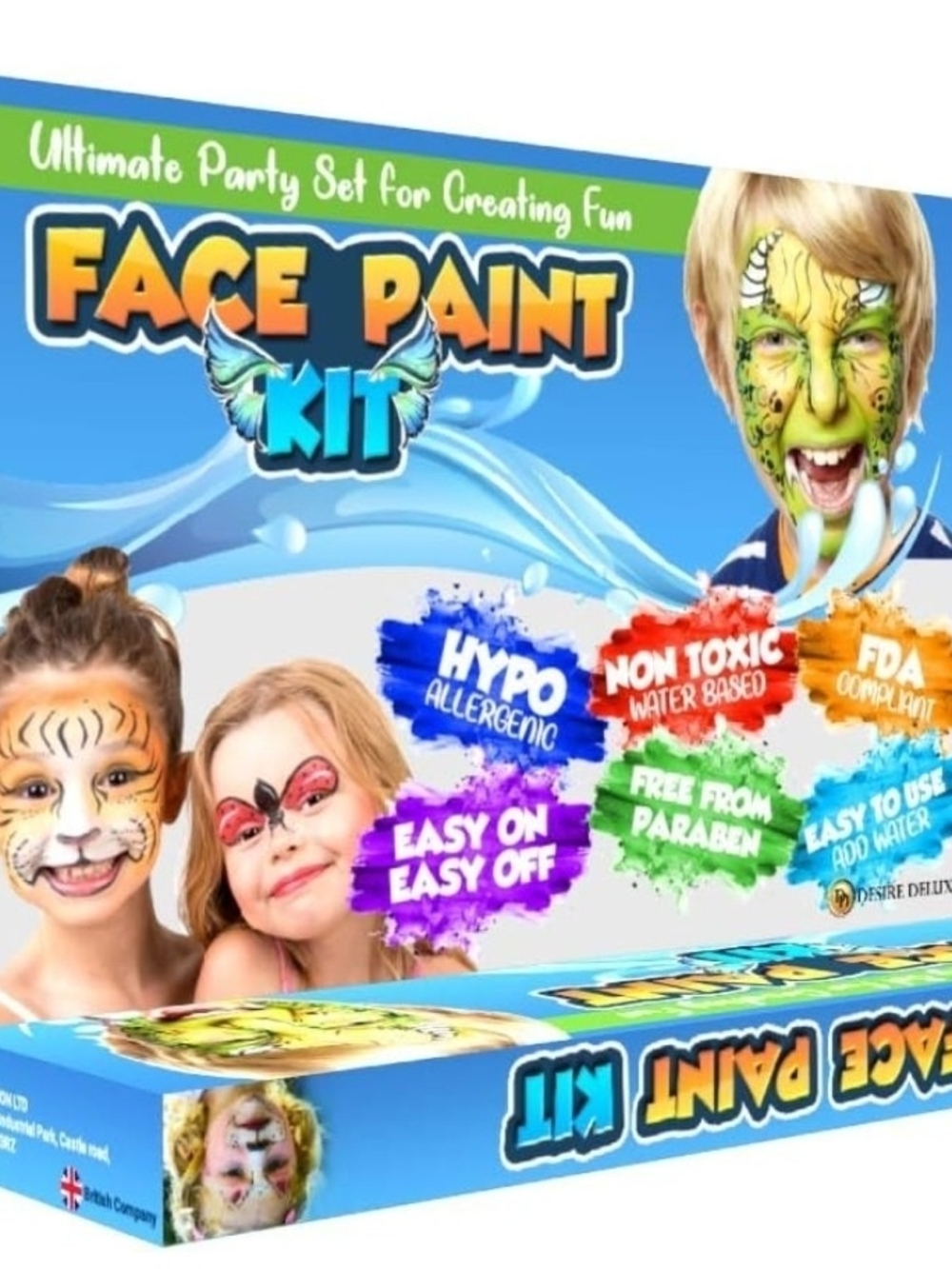 Face Paint Kit - Colorful Party Face Paint Set
